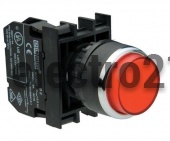 Кнопка выступающая красная, с подсветкой B162HK (1НО+1НЗ)  - Купить Кнопка выступающая красная, с подсветкой B162HK (1НО+1НЗ)  с доставкой по России. 