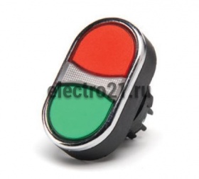 Головка для кнопки сдвоенной красно-зеленой ровной BDK20KY - Купить Головка для кнопки сдвоенной красно-зеленой ровной BDK20KY с доставкой по России. 