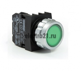 Кнопка нажимная круглая зелёная H100DY - Купить Кнопка нажимная круглая зелёная H100DY с доставкой по России. 