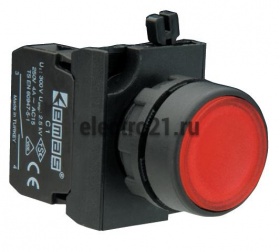 Кнопка нажимная круглая красная CP101DК (2НО) - Купить Кнопка нажимная круглая красная CP101DК (2НО) с доставкой по России. 