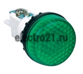 Арматура сигнальная зеленая 22мм (под лампу с резьбой Ba9S) 220B S224NY7 - Купить Арматура сигнальная зеленая 22мм (под лампу с резьбой Ba9S) 220B S224NY7 с доставкой по России. 