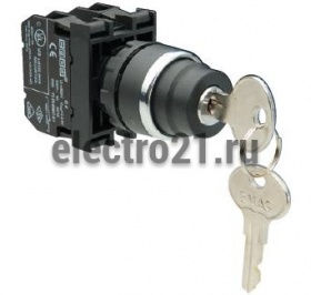 Кнопка с ключом, с фиксацией  2-0-1, ключ вынимается во всех положениях  (2НО) B101AC30 - Купить Кнопка с ключом, с фиксацией  2-0-1, ключ вынимается во всех положениях  (2НО) B101AC30 с доставкой по России. 